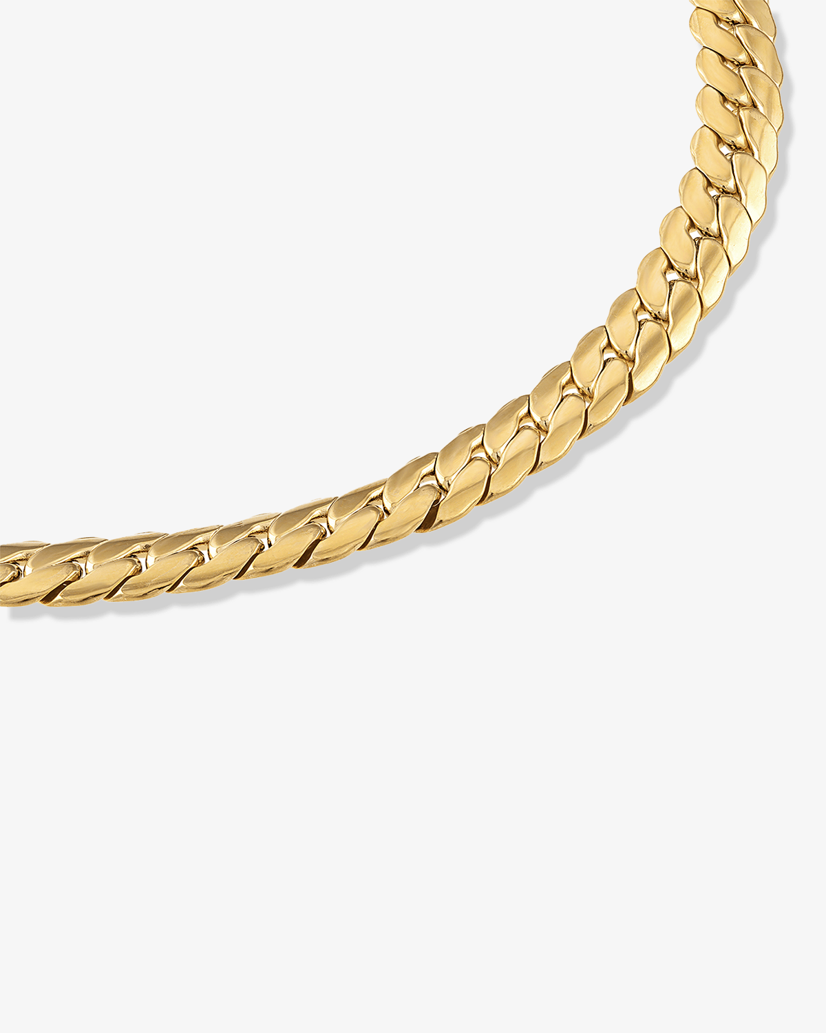 Elle Flat Curb Chain Necklace - BEN ONI