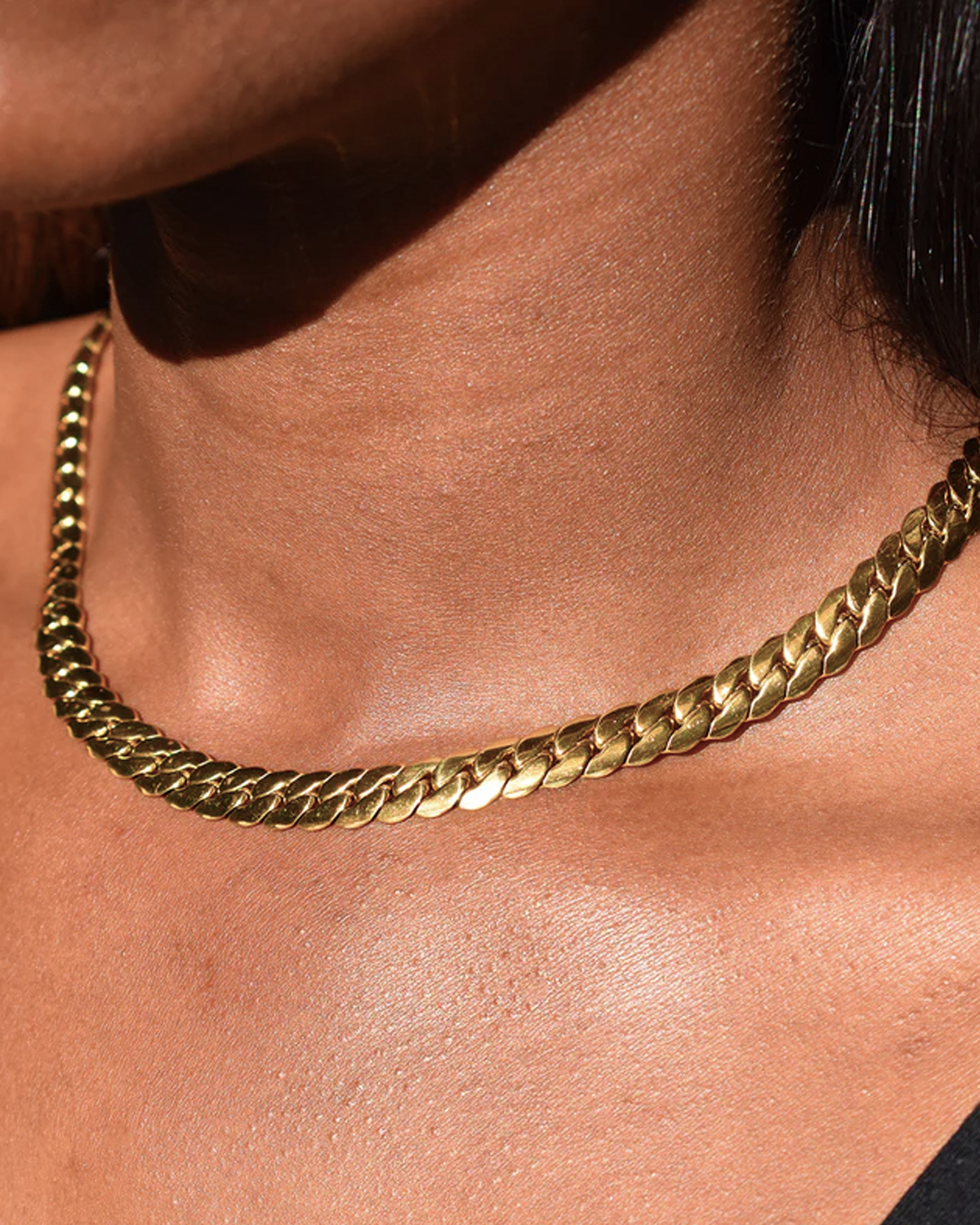 Elle Non-Tarnish Flat Chain Necklace