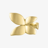 gold glossy butterfly statement ring