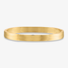 gold waterproof large bangle bracelet shown on a grey background 