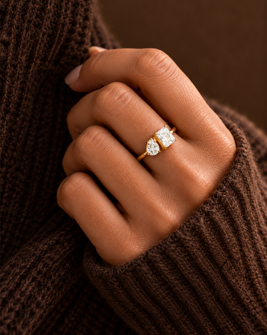 Brittany Two Stone Open Ring