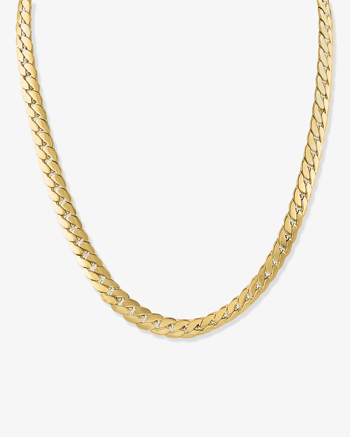 Elle Flat Curb Chain Necklace - BEN ONI