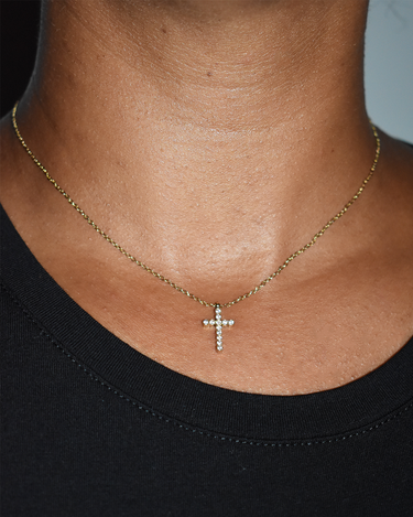 Everyday Bezel Cross Necklace