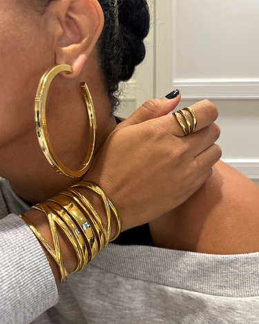 Jenny Extra Large Square Hoop Earrings