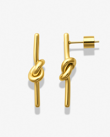 Knot Stud Drop Earrings