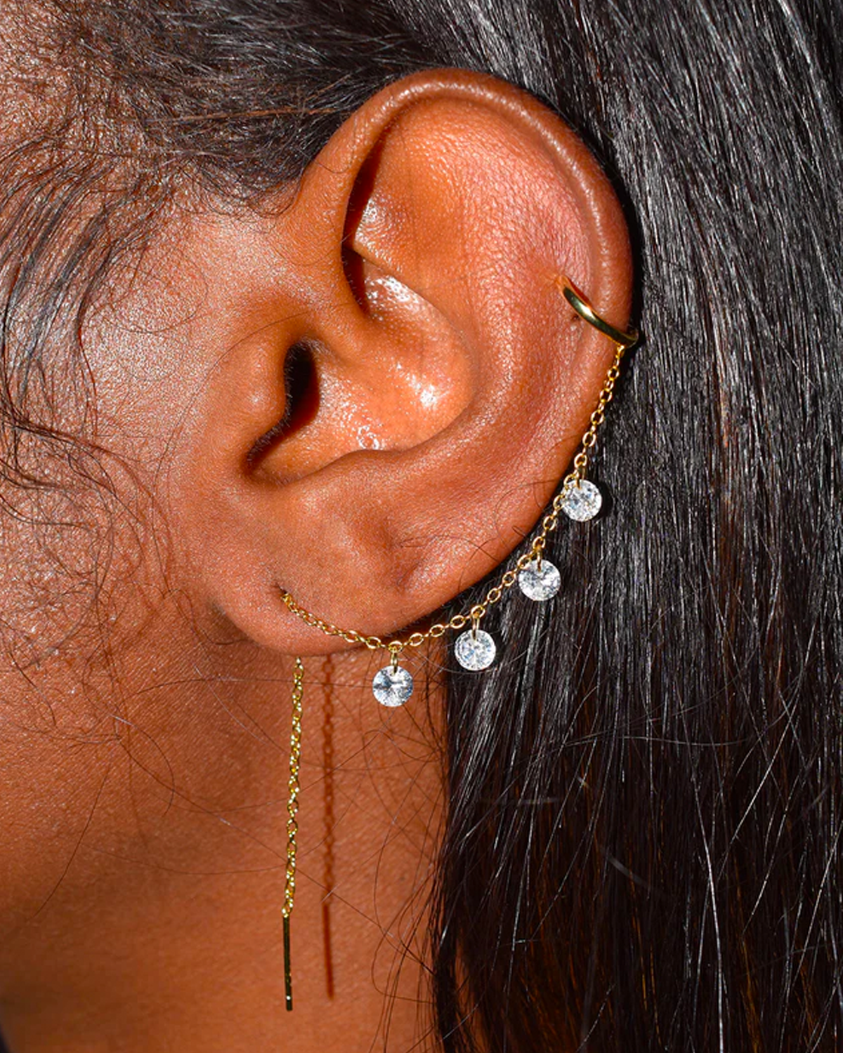 Najeen Charm Threader Ear Cuff